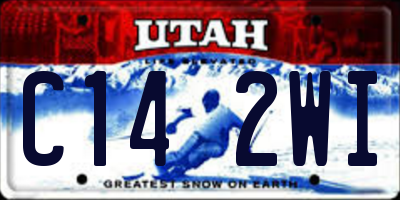 UT license plate C142WI