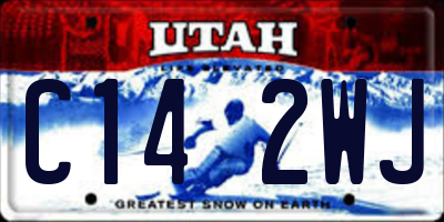 UT license plate C142WJ