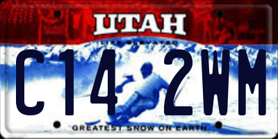 UT license plate C142WM