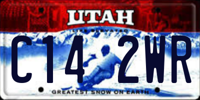 UT license plate C142WR