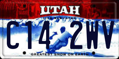 UT license plate C142WV