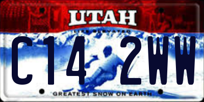 UT license plate C142WW