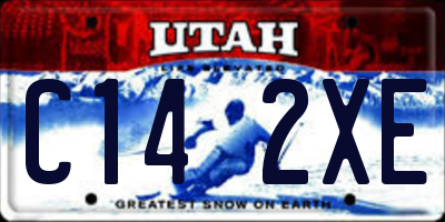 UT license plate C142XE