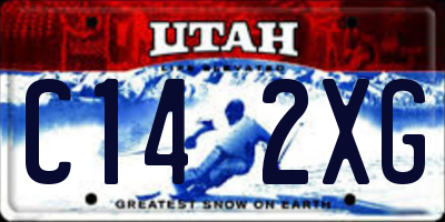 UT license plate C142XG