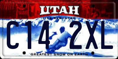 UT license plate C142XL