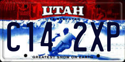 UT license plate C142XP