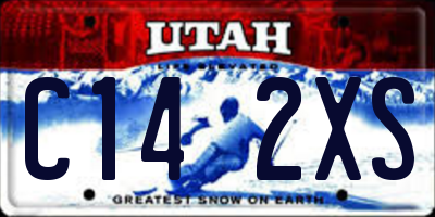 UT license plate C142XS
