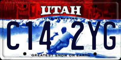 UT license plate C142YG