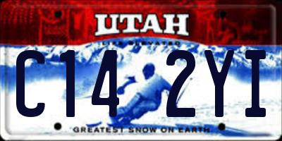 UT license plate C142YI
