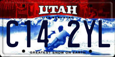 UT license plate C142YL