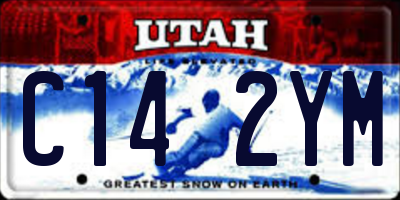 UT license plate C142YM
