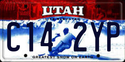 UT license plate C142YP