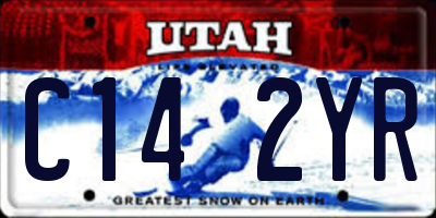UT license plate C142YR