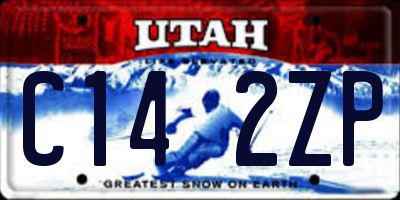 UT license plate C142ZP