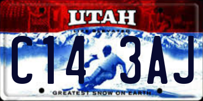 UT license plate C143AJ