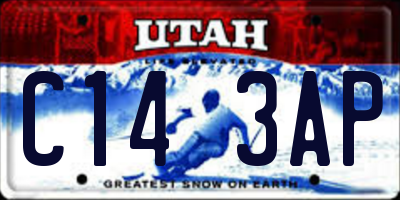 UT license plate C143AP