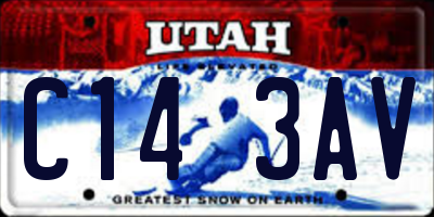 UT license plate C143AV