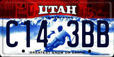 UT license plate C143BB