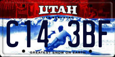 UT license plate C143BF