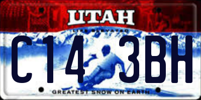 UT license plate C143BH