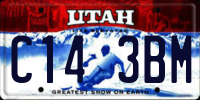 UT license plate C143BM