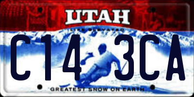 UT license plate C143CA