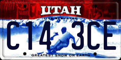 UT license plate C143CE