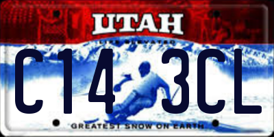 UT license plate C143CL