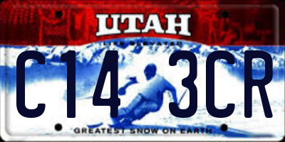 UT license plate C143CR