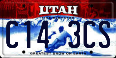 UT license plate C143CS