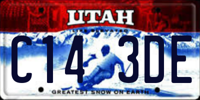 UT license plate C143DE