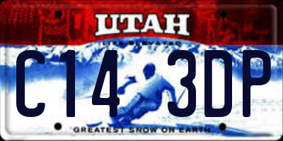 UT license plate C143DP