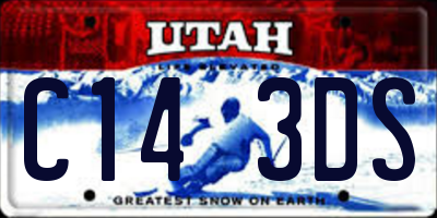 UT license plate C143DS