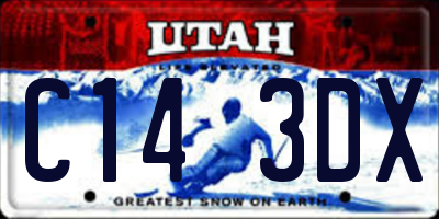 UT license plate C143DX