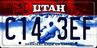 UT license plate C143EF