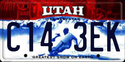 UT license plate C143EK
