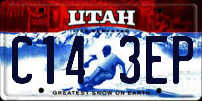 UT license plate C143EP