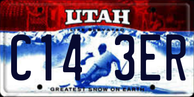 UT license plate C143ER