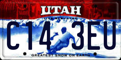 UT license plate C143EU