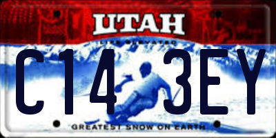 UT license plate C143EY