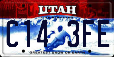 UT license plate C143FE