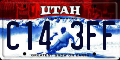 UT license plate C143FF