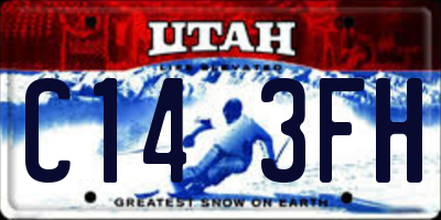 UT license plate C143FH