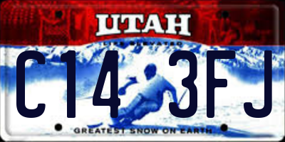 UT license plate C143FJ
