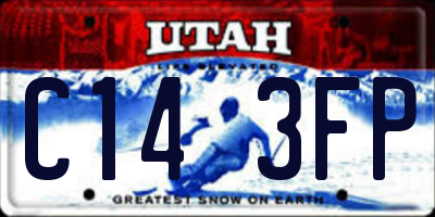UT license plate C143FP
