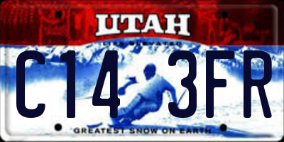 UT license plate C143FR