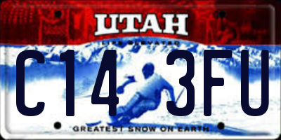 UT license plate C143FU