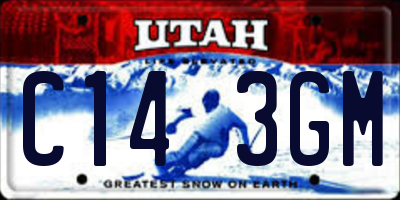UT license plate C143GM