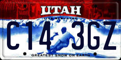 UT license plate C143GZ