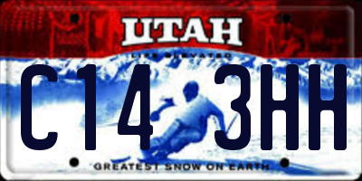 UT license plate C143HH